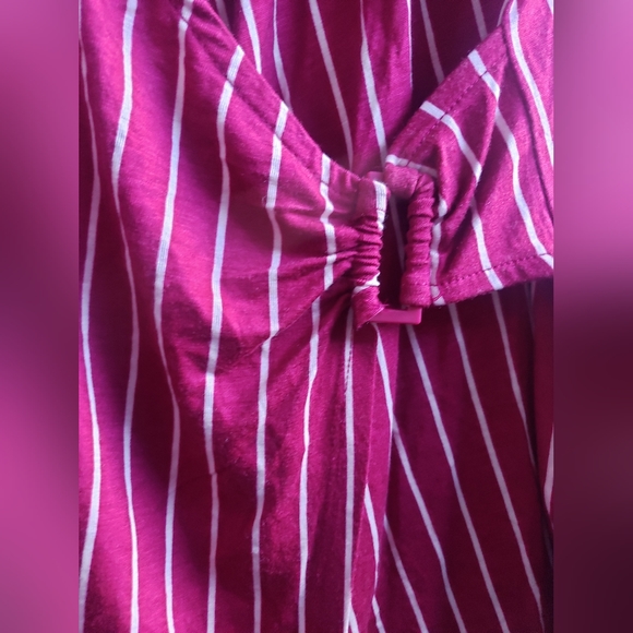 New! Plus Size 26 28 4x Lane Bryant Pink Striped 💗 knit top wrap womens - Picture 5 of 7